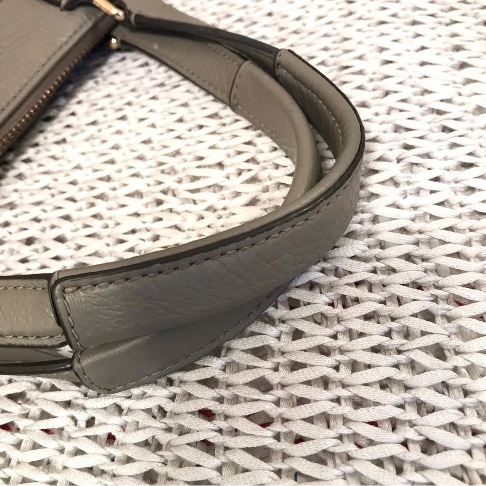 Coach Mickie Satchel Taupe Gray